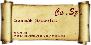 Csermák Szabolcs névjegykártya